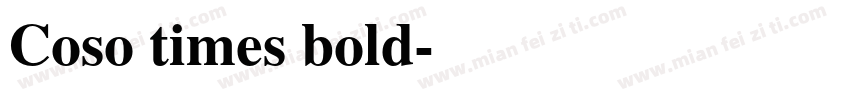 Coso times bold字体转换